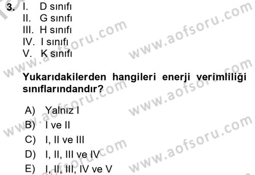 Isıtma Havalandırma ve Klima Sistemlerinde Enerji Ekonomisi Dersi 2016 - 2017 Yılı (Vize) Ara Sınav Soruları 3. Soru