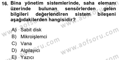 Isıtma Havalandırma ve Klima Sistemlerinde Enerji Ekonomisi Dersi 2017 - 2018 Yılı (Final) Dönem Sonu Sınav Soruları 16. Soru