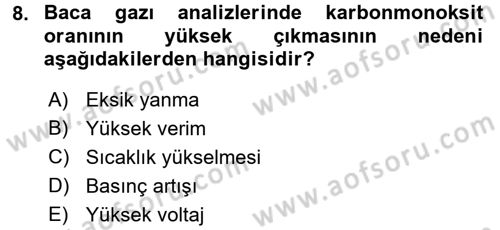 Isıtma Havalandırma ve Klima Sistemlerinde Enerji Ekonomisi Dersi 2017 - 2018 Yılı (Final) Dönem Sonu Sınav Soruları 8. Soru