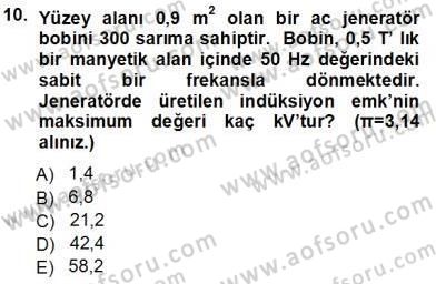 Elektrik Enerjisi Üretimi Dersi 2012 - 2013 Yılı (Vize) Ara Sınav Soruları 10. Soru