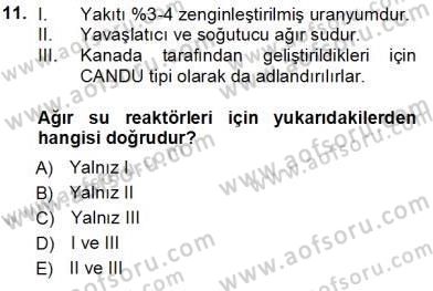 Elektrik Enerjisi Üretimi Dersi 2012 - 2013 Yılı (Vize) Ara Sınav Soruları 11. Soru