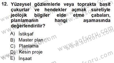 Elektrik Enerjisi Üretimi Dersi 2012 - 2013 Yılı (Vize) Ara Sınav Soruları 12. Soru
