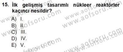 Elektrik Enerjisi Üretimi Dersi 2012 - 2013 Yılı (Vize) Ara Sınav Soruları 15. Soru