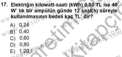 Elektrik Enerjisi Üretimi Dersi 2012 - 2013 Yılı (Vize) Ara Sınav Soruları 17. Soru