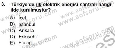 Elektrik Enerjisi Üretimi Dersi 2012 - 2013 Yılı (Vize) Ara Sınav Soruları 3. Soru