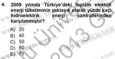 Elektrik Enerjisi Üretimi Dersi 2012 - 2013 Yılı (Vize) Ara Sınav Soruları 4. Soru