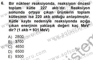 Elektrik Enerjisi Üretimi Dersi 2012 - 2013 Yılı (Vize) Ara Sınav Soruları 6. Soru
