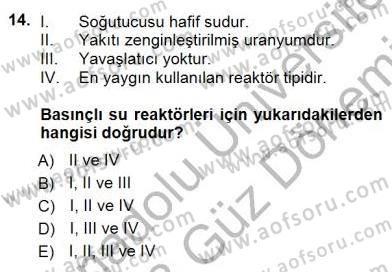 Elektrik Enerjisi Üretimi Dersi 2012 - 2013 Yılı (Final) Dönem Sonu Sınav Soruları 14. Soru
