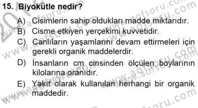Elektrik Enerjisi Üretimi Dersi 2012 - 2013 Yılı (Final) Dönem Sonu Sınav Soruları 15. Soru