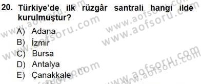 Elektrik Enerjisi Üretimi Dersi 2012 - 2013 Yılı (Final) Dönem Sonu Sınav Soruları 20. Soru