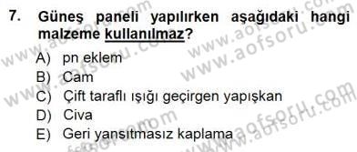 Elektrik Enerjisi Üretimi Dersi 2012 - 2013 Yılı (Final) Dönem Sonu Sınav Soruları 7. Soru