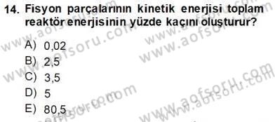 Elektrik Enerjisi Üretimi Dersi 2013 - 2014 Yılı (Vize) Ara Sınav Soruları 14. Soru