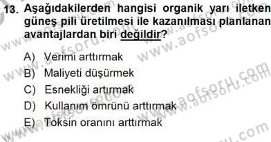 Elektrik Enerjisi Üretimi Dersi 2013 - 2014 Yılı (Final) Dönem Sonu Sınav Soruları 13. Soru