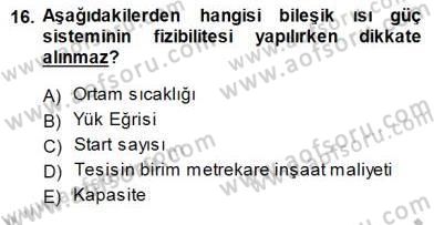 Elektrik Enerjisi Üretimi Dersi 2013 - 2014 Yılı (Final) Dönem Sonu Sınav Soruları 16. Soru