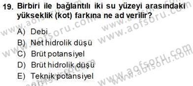 Elektrik Enerjisi Üretimi Dersi 2014 - 2015 Yılı (Vize) Ara Sınav Soruları 19. Soru