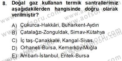 Elektrik Enerjisi Üretimi Dersi 2014 - 2015 Yılı (Vize) Ara Sınav Soruları 8. Soru