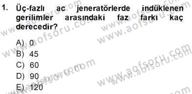 Elektrik Enerjisi Üretimi Dersi 2014 - 2015 Yılı (Final) Dönem Sonu Sınav Soruları 1. Soru