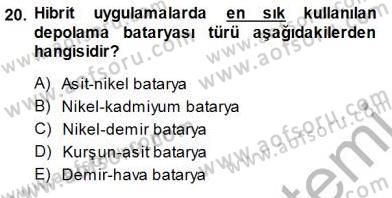 Elektrik Enerjisi Üretimi Dersi 2014 - 2015 Yılı (Final) Dönem Sonu Sınav Soruları 20. Soru
