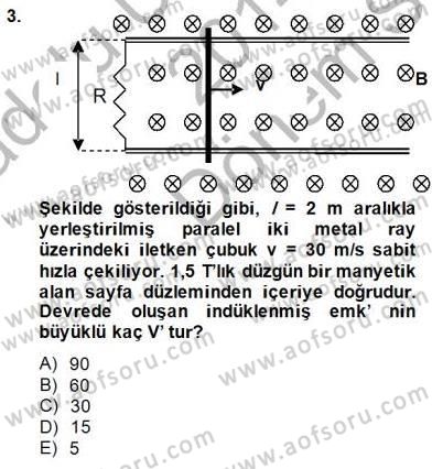 Elektrik Enerjisi Üretimi Dersi 2014 - 2015 Yılı (Final) Dönem Sonu Sınav Soruları 3. Soru