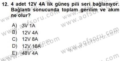 Elektrik Enerjisi Üretimi Dersi 2015 - 2016 Yılı (Final) Dönem Sonu Sınav Soruları 12. Soru