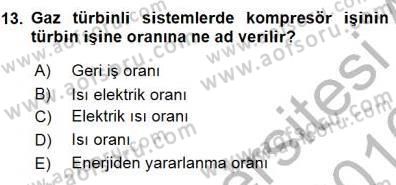 Elektrik Enerjisi Üretimi Dersi 2015 - 2016 Yılı (Final) Dönem Sonu Sınav Soruları 13. Soru