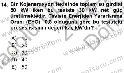 Elektrik Enerjisi Üretimi Dersi 2015 - 2016 Yılı (Final) Dönem Sonu Sınav Soruları 14. Soru