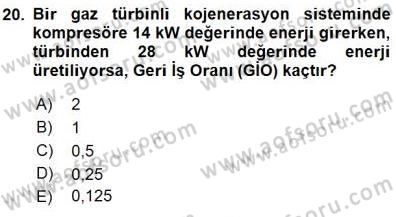 Elektrik Enerjisi Üretimi Dersi 2015 - 2016 Yılı (Final) Dönem Sonu Sınav Soruları 20. Soru