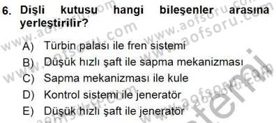 Elektrik Enerjisi Üretimi Dersi 2015 - 2016 Yılı (Final) Dönem Sonu Sınav Soruları 6. Soru