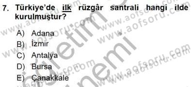 Elektrik Enerjisi Üretimi Dersi 2015 - 2016 Yılı (Final) Dönem Sonu Sınav Soruları 7. Soru