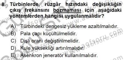 Elektrik Enerjisi Üretimi Dersi 2015 - 2016 Yılı (Final) Dönem Sonu Sınav Soruları 8. Soru