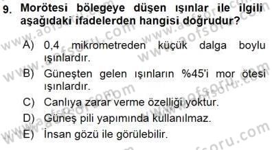 Elektrik Enerjisi Üretimi Dersi 2015 - 2016 Yılı (Final) Dönem Sonu Sınav Soruları 9. Soru