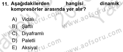 Enerji Ekonomisi Dersi 2020 - 2021 Yılı Yaz Okulu Sınav Soruları 11. Soru
