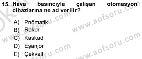 Enerji Ekonomisi Dersi 2020 - 2021 Yılı Yaz Okulu Sınav Soruları 15. Soru