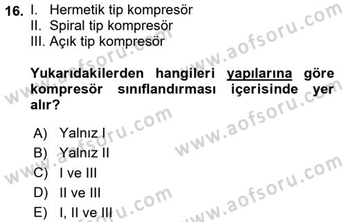 Enerji Ekonomisi Dersi 2020 - 2021 Yılı Yaz Okulu Sınav Soruları 16. Soru