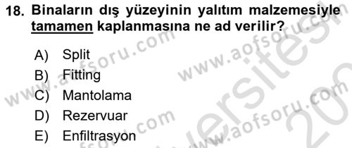 Enerji Ekonomisi Dersi 2020 - 2021 Yılı Yaz Okulu Sınav Soruları 18. Soru