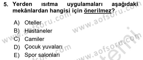 Enerji Ekonomisi Dersi 2020 - 2021 Yılı Yaz Okulu Sınav Soruları 5. Soru