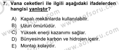 Enerji Ekonomisi Dersi 2020 - 2021 Yılı Yaz Okulu Sınav Soruları 7. Soru