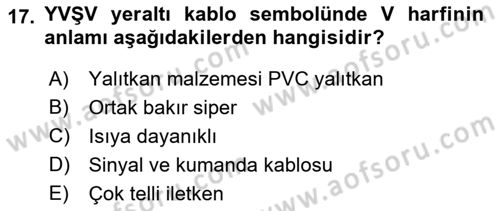 Elektrik Enerjisi Üretimi, İletimi Ve Dağıtımı Dersi 2019 - 2020 Yılı (Vize) Ara Sınav Soruları 17. Soru