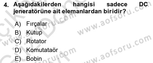Elektrik Enerjisi Üretimi, İletimi Ve Dağıtımı Dersi 2019 - 2020 Yılı (Vize) Ara Sınav Soruları 4. Soru