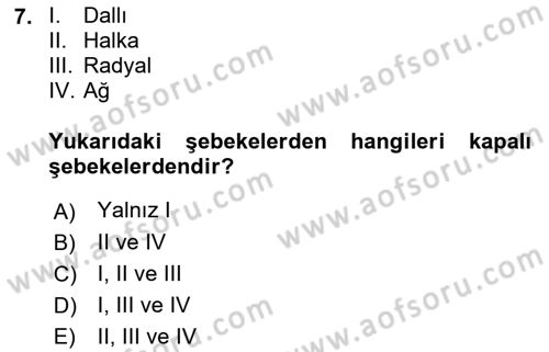 Elektrik Enerjisi Üretimi, İletimi Ve Dağıtımı Dersi 2019 - 2020 Yılı (Vize) Ara Sınav Soruları 7. Soru