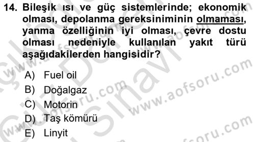 Elektrik Enerjisi Üretimi, İletimi Ve Dağıtımı Dersi 2019 - 2020 Yılı (Final) Dönem Sonu Sınav Soruları 14. Soru