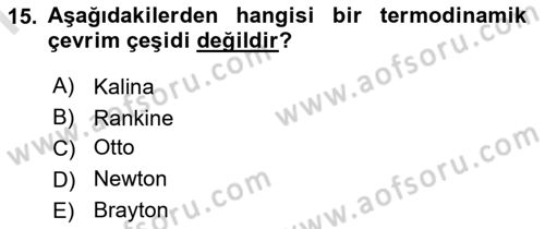 Elektrik Enerjisi Üretimi, İletimi Ve Dağıtımı Dersi 2019 - 2020 Yılı (Final) Dönem Sonu Sınav Soruları 15. Soru