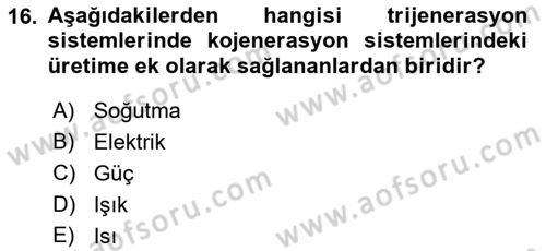 Elektrik Enerjisi Üretimi, İletimi Ve Dağıtımı Dersi 2019 - 2020 Yılı (Final) Dönem Sonu Sınav Soruları 16. Soru