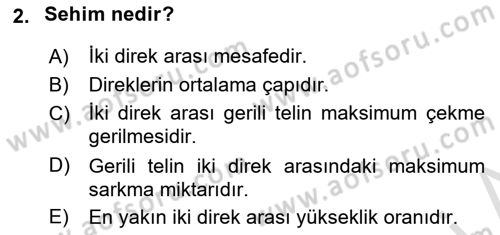 Elektrik Enerjisi Üretimi, İletimi Ve Dağıtımı Dersi 2019 - 2020 Yılı (Final) Dönem Sonu Sınav Soruları 2. Soru
