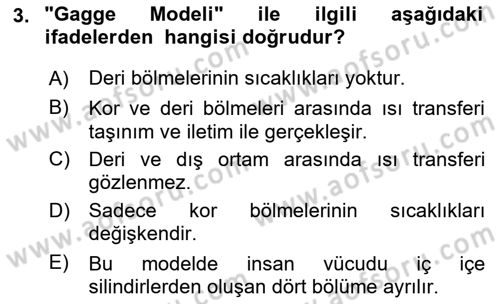 Enerji Tasarrufu Ve Çevre Dersi 2020 - 2021 Yılı Yaz Okulu Sınav Soruları 3. Soru