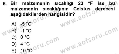 Enerji Tasarrufu Ve Çevre Dersi 2020 - 2021 Yılı Yaz Okulu Sınav Soruları 6. Soru