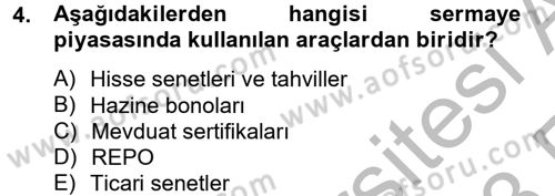 Gayrimenkul Ekonomisi Dersi 2012 - 2013 Yılı (Vize) Ara Sınav Soruları 4. Soru