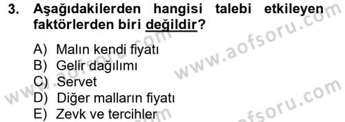 Gayrimenkul Ekonomisi Dersi 2013 - 2014 Yılı (Vize) Ara Sınav Soruları 3. Soru