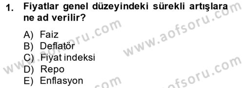 Gayrimenkul Ekonomisi Dersi 2013 - 2014 Yılı Tek Ders Sınav Soruları 1. Soru