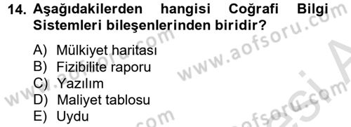 Gayrimenkul Ekonomisi Dersi 2014 - 2015 Yılı Tek Ders Sınav Soruları 14. Soru